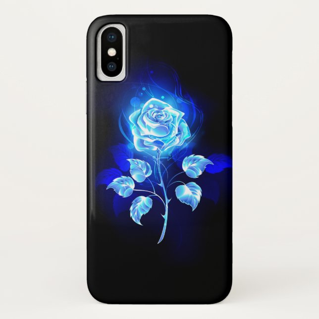 Capa Para iPhone, Case-Mate Gravação de Rosa Azul (Verso)