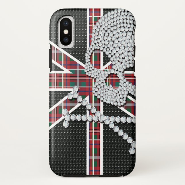 Capa Para iPhone, Case-Mate Grelha Negra Negra Negra Negra (Verso)