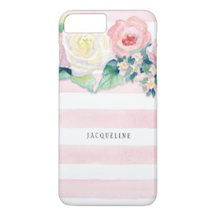 Capa iPhone 8 Plus/7 Plus Grelhas largas do chip MODERN Watercolor w Rosas
