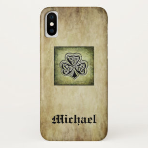 Capa Para iPhone X Grundge Trendy, sortuda, shamrock irlandês persona