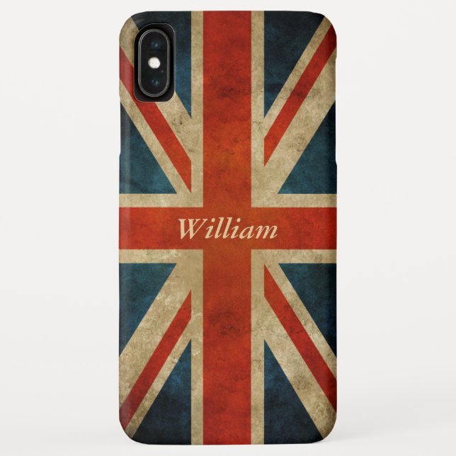 Capa Para iPhone, Case-Mate Grunge Old UK Flag - Excelente UK Union Jack (Verso)