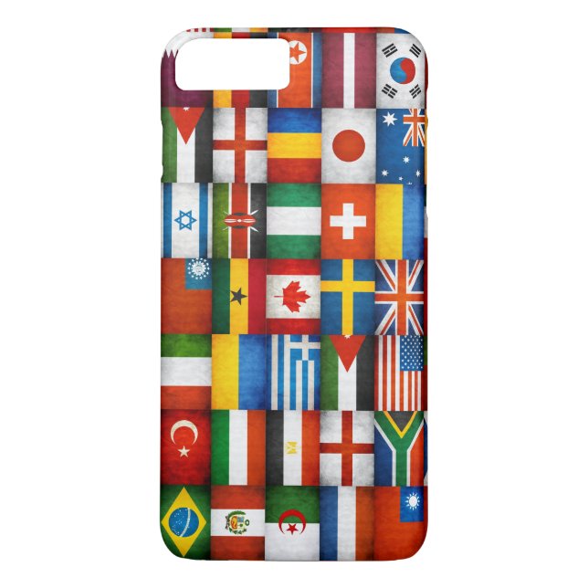 Capa Para iPhone, Case-Mate Grunge World Flagage Design (Verso)