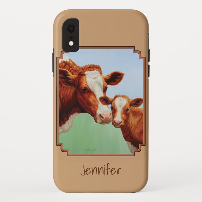 Capa Para iPhone, Case-Mate Guernsey Calf e Mãe Vaca (Verso)