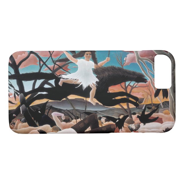 Capa Para iPhone, Case-Mate Guerra, Henri Rousseau, 1894 (Verso (Horizontal))