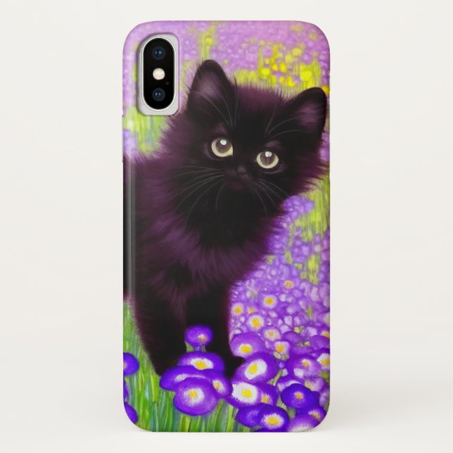 Capa Para iPhone, Case-Mate Gustav Klimt Black Kitten (Verso)