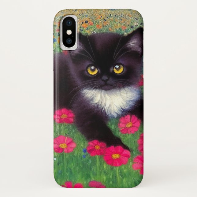 Capa Para iPhone, Case-Mate Gustav Klimt Tuxedo Cat (Verso)