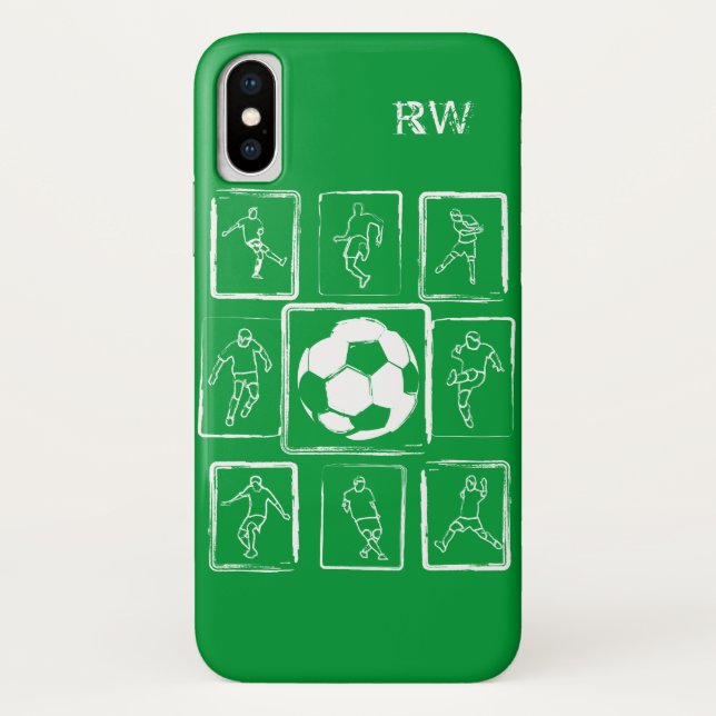 Capa Para iPhone, Case-Mate Habilidades pintadas personalizadas do futebol (Verso)
