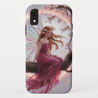 Capa Para iPhone Da Case-Mate Hada mágica entre flores de cerezo – Ilustración d