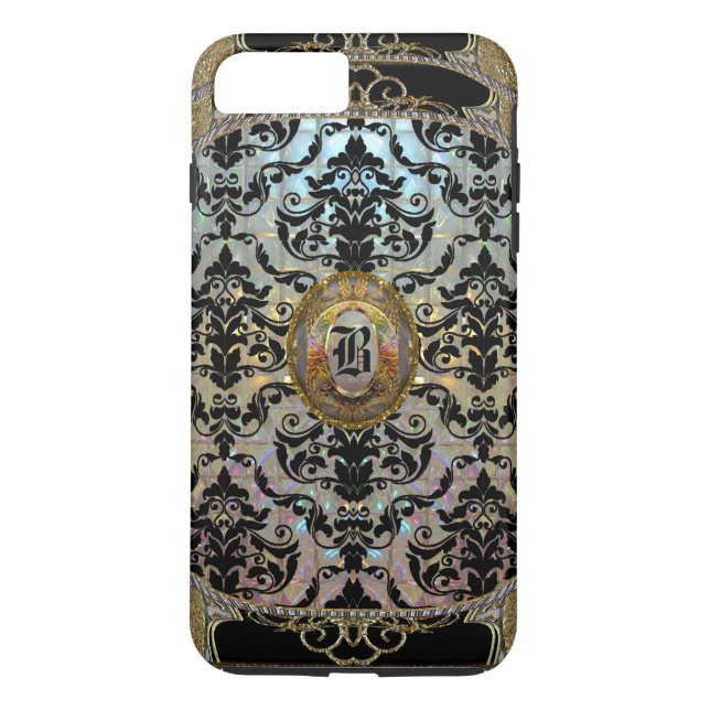 Capa Para iPhone, Case-Mate Halleesham Elegant Damask Monograma Plus (Verso)