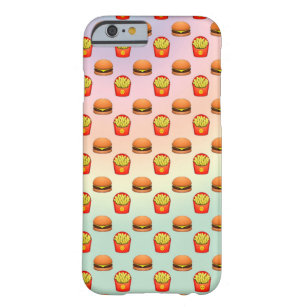 Capa Barely There Para iPhone 6 Hamburguer e fritadas Pastel de Emoji