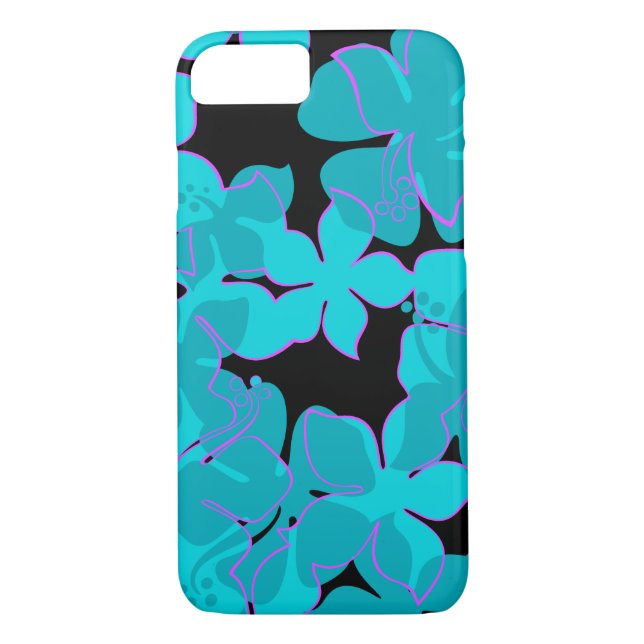 Capa Para iPhone, Case-Mate Hanalei havaiano Hibiscus Teal (Verso)