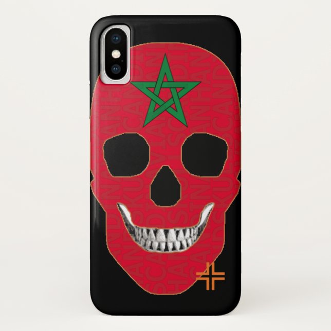Capa Para iPhone, Case-Mate HANDSKULL caso Marrocos iPhone X B2 (Verso)