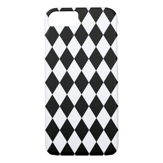 Capa Para iPhone, Case-Mate Harlequin preto e branco (Verso)