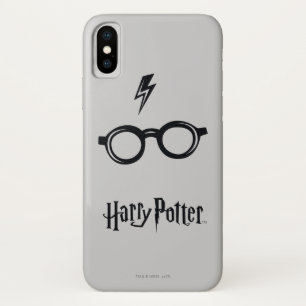 Capa Para iPhone X Harry Potter   Cicatriz de Raio e Óculos