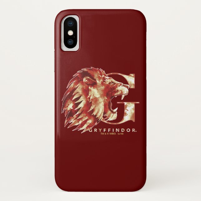 Capa Para iPhone, Case-Mate Harry Potter | GRYFFINDOR™ Leão Aquarela (Verso)