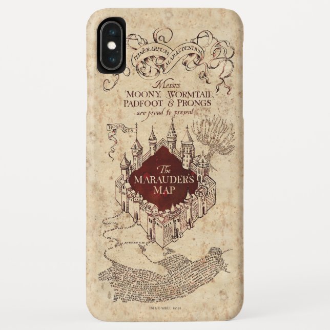 Capa Para iPhone, Case-Mate Harry Potter Spell | Mapa de Marauder (Verso)