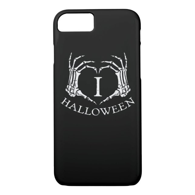 Capa Para iPhone, Case-Mate Heart Halloween Skeleton Figurume Men Mulheres Ki (Verso)