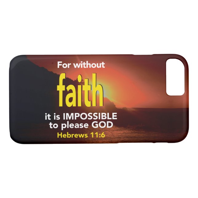 Capa Para iPhone, Case-Mate Hebraico 11:6 SEM Escritura Cristã FAITH (Verso (Horizontal))