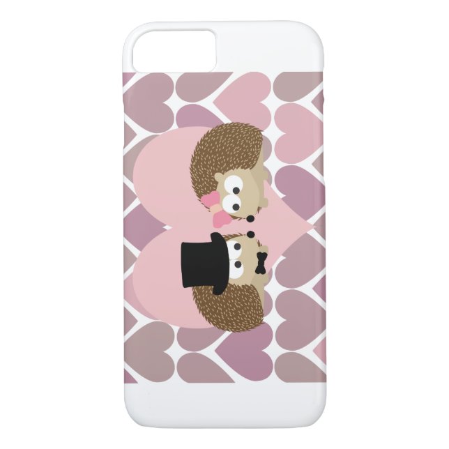 Capa Para iPhone, Case-Mate Hedgehog Love with Hearts (Verso)