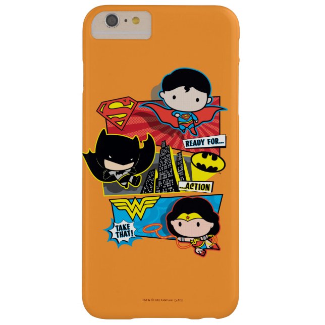 Capa Para iPhone, Case-Mate Heróis Chibi Prontos Para Ação! (Verso)