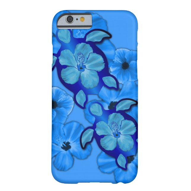 Capa Para iPhone, Case-Mate Hibiscus e tartarugas azuis de Honu (Verso)