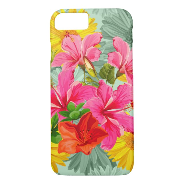 Capa Para iPhone, Case-Mate Hibiscus Tropical Sem Costura (Verso)