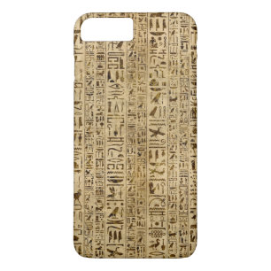 Capa iPhone 8 Plus/7 Plus Hieroglyphs egípcios no papiro