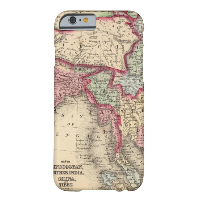 Capa Para iPhone, Case-Mate Hindoostan, India mais distante, China, Tibet (Verso)