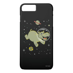 Capa iPhone 8 Plus/7 Plus Hippo Animais No Espaço