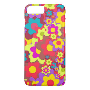 Capa iPhone 8 Plus/7 Plus Hippy de flower power 60s