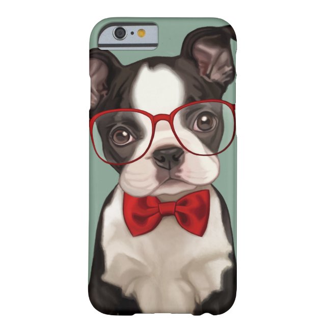 Capa Para iPhone, Case-Mate Hipster Boston Terrier (Verso)