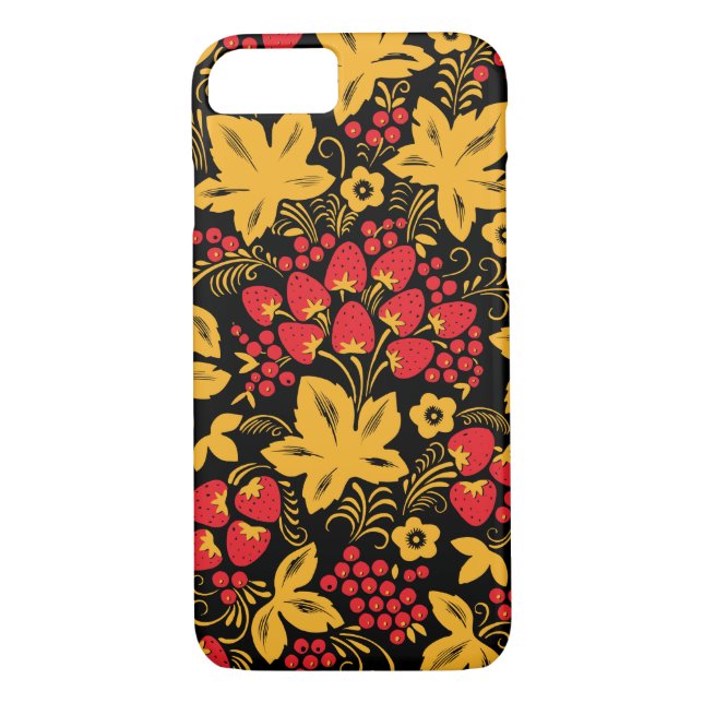 Capa Para iPhone, Case-Mate Hohloma de Morango (Verso)