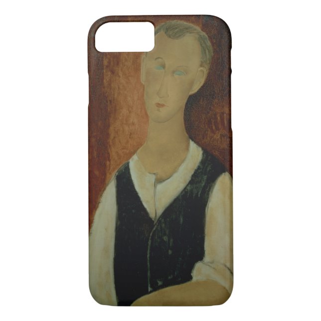 Capa Para iPhone, Case-Mate Homem novo com um Waistcoat preto, 1912 (o óleo (Verso)
