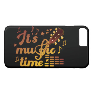 Capa iPhone 8 Plus/7 Plus Hora da Música, Musical do Violão Dourado