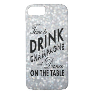 Capa Para iPhone Da Case-Mate Hora de Beber Champanhe no Caso do Silver iPhone 7
