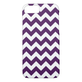Capa iPhone 8/ 7 Horizontal Roxo e Ziguezague Branca