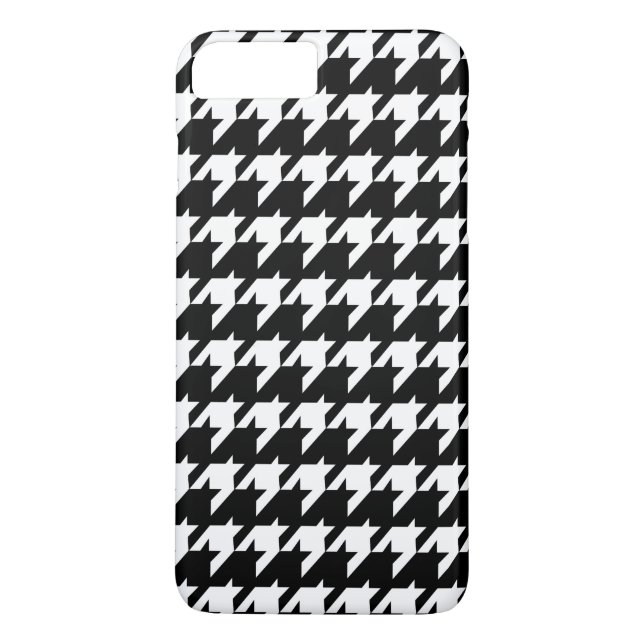 Capa Para iPhone, Case-Mate Houndstooth preto e branco (Verso)