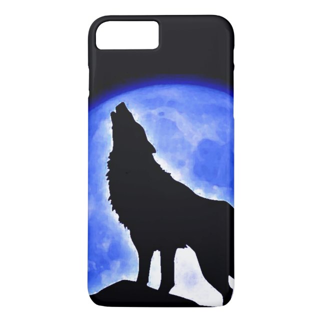 Capa Para iPhone, Case-Mate Howling Cinza Wolf na Lua (Verso)