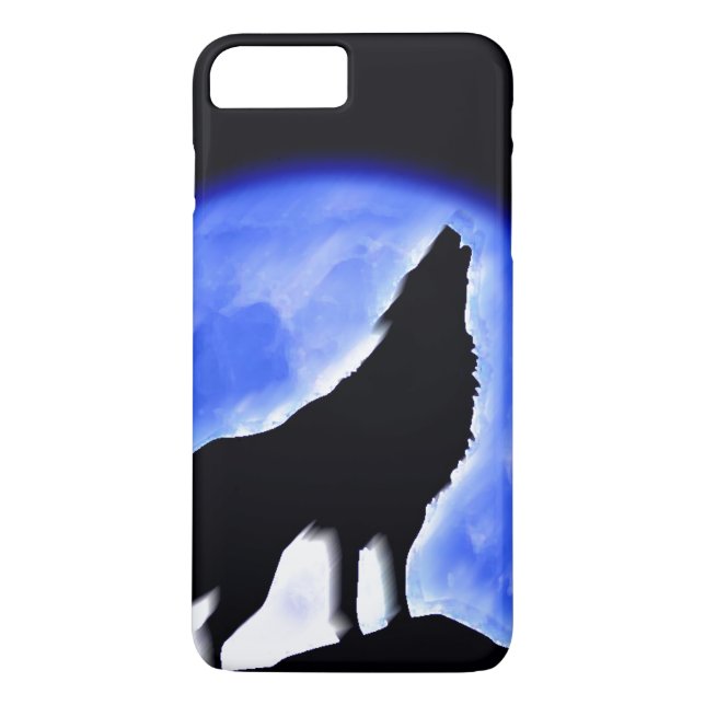 Capa Para iPhone, Case-Mate Howling Cinza Wolf na Lua (Verso)