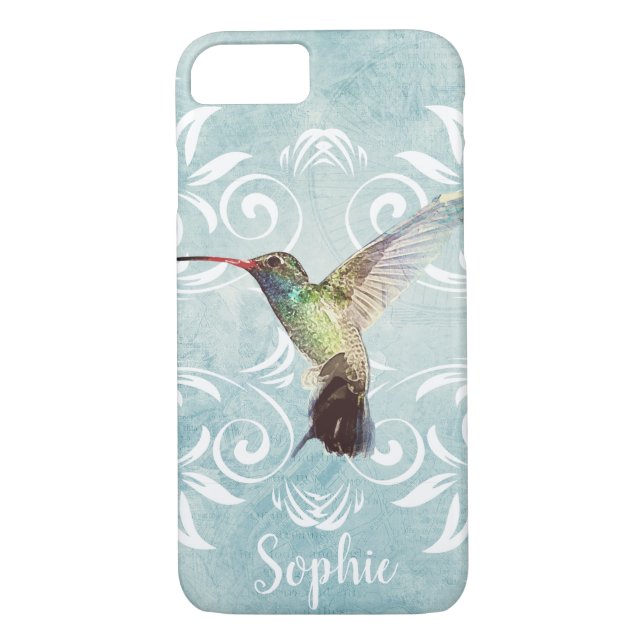 Capa Para iPhone, Case-Mate Hummingbird com fundo florescente (Verso)