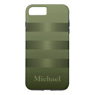 Capa Para iPhone Da Case-Mate Hunter Green Manly Stripes Monograma