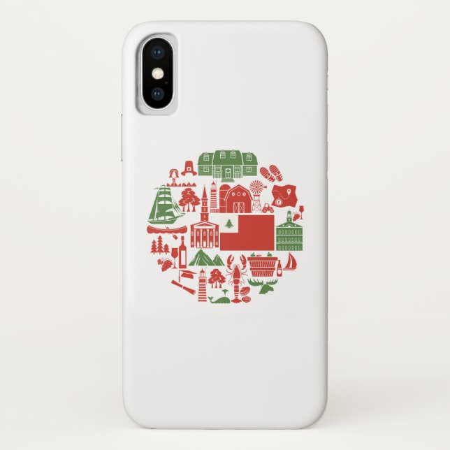 Capa Para iPhone, Case-Mate Ícones de Nova Inglaterra (Verso)