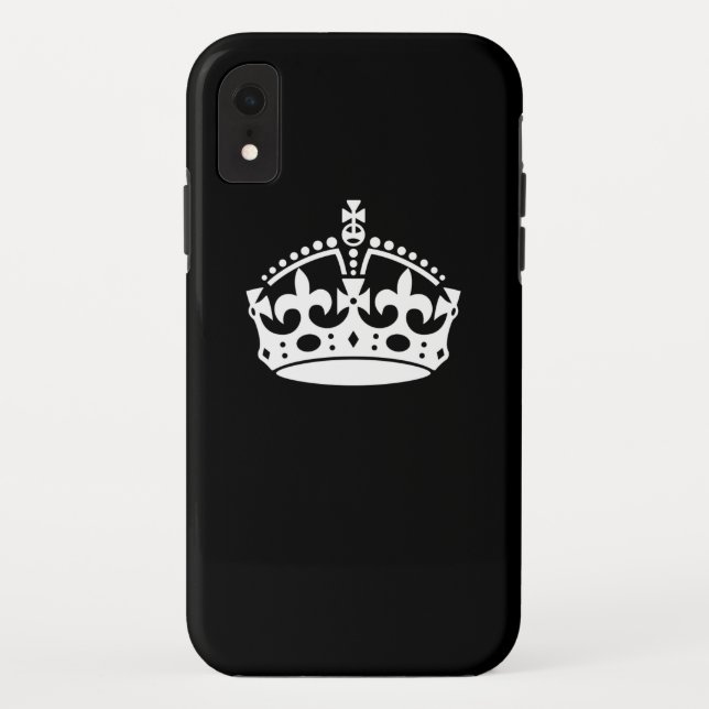 Capa Para iPhone, Case-Mate Icônico Manter Coroa Calma em Preto (Verso)
