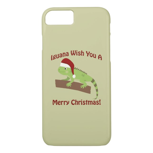 Capa Para iPhone, Case-Mate Iguana Deseje A Você Um Feliz Natal (Verso)