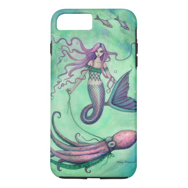 Capa Para iPhone, Case-Mate Ilustração de Arte Sereia e Octopus Fantasy (Verso)