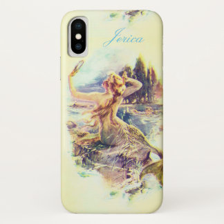Capa Para iPhone Da Case-Mate Ilustração personalizada da sereia do vintage