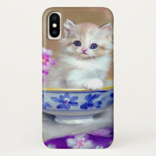 Capa Para iPhone Da Case-Mate Ilustração Vintage White Kitten