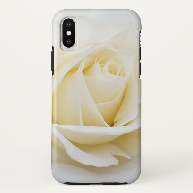 Capa Para iPhone, Case-Mate Imagem de Fechamento de Rosa Branca Elegante (Verso)