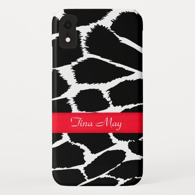Capa Para iPhone, Case-Mate Impressão animal em zebra, branco (Verso)