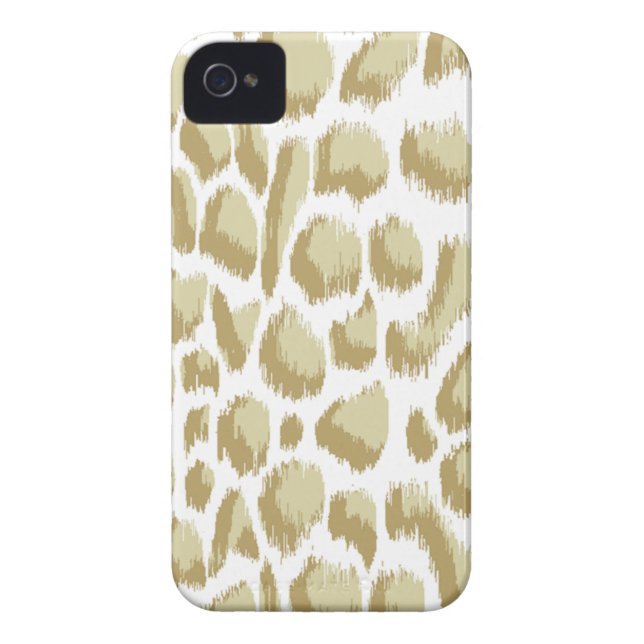 Capa Para iPhone, Case-Mate Impressão animal Ikat Biege de Megan Adams (Traseira)